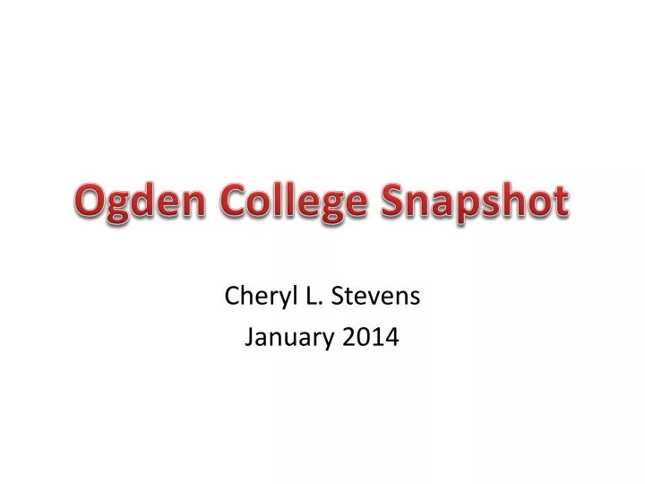 cheryl l stevens january 2014