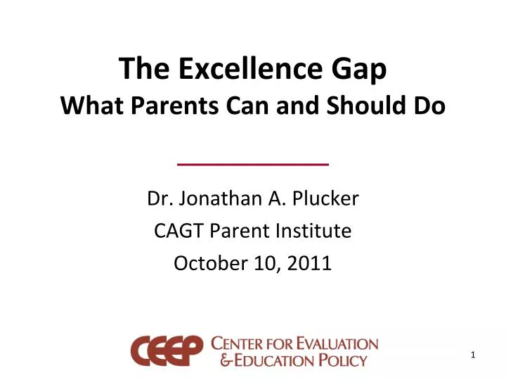 the excellence gap what parents can and should do