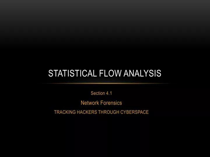 statistical flow analysis