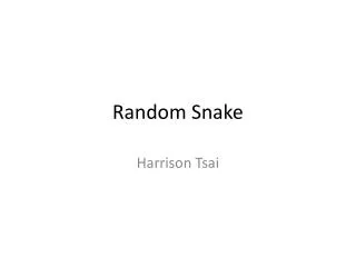 Random Snake