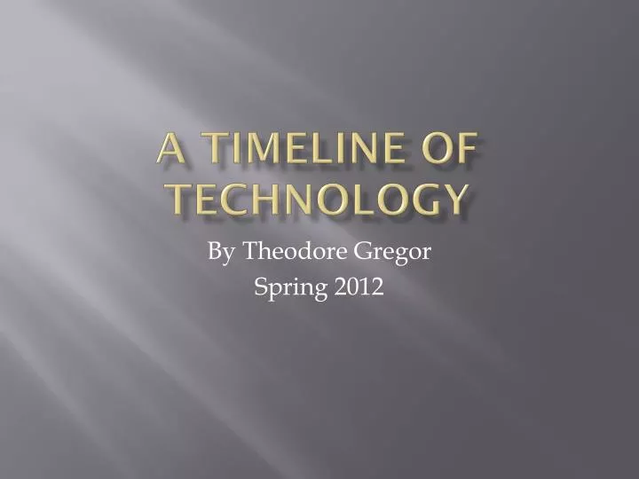 a timeline of technology