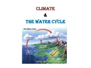 CLIMATE &amp; The Water Cycle