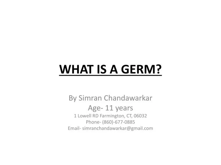 what is a germ