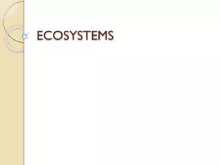 ecosystems