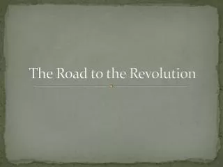 the road to the revolution