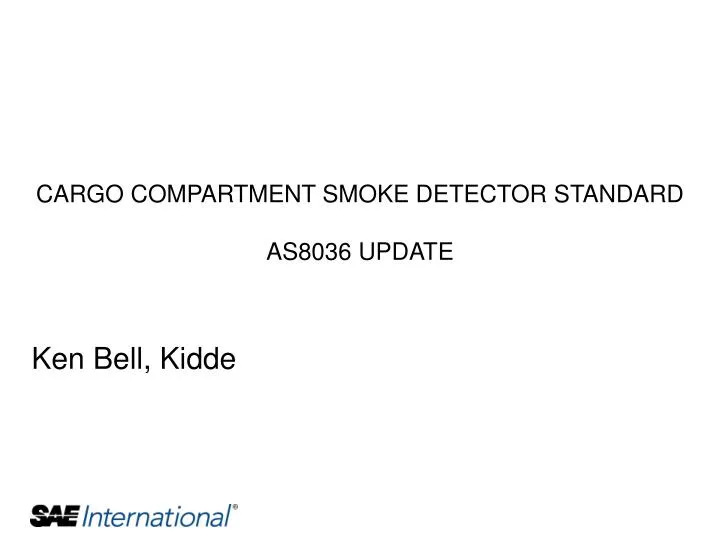 cargo compartment smoke detector standard as8036 update