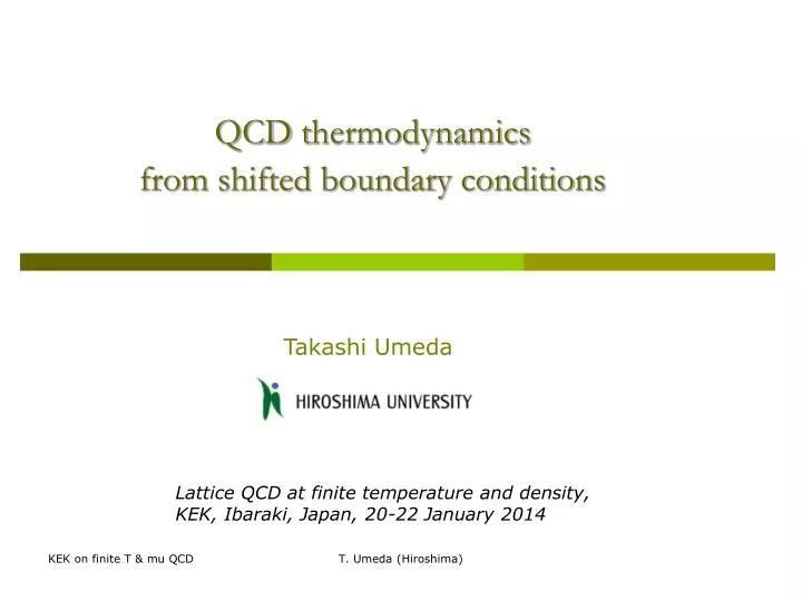 qcd t hermodynamics from shifted boundary conditions