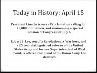 Today in History: April 15