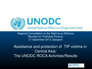 Regional Consultation on the Right to an Effective Remedy for Trafficked Persons