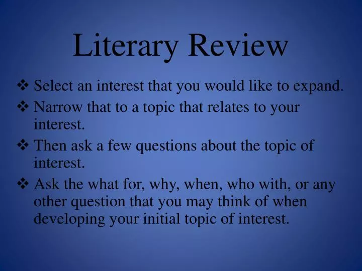 literary review