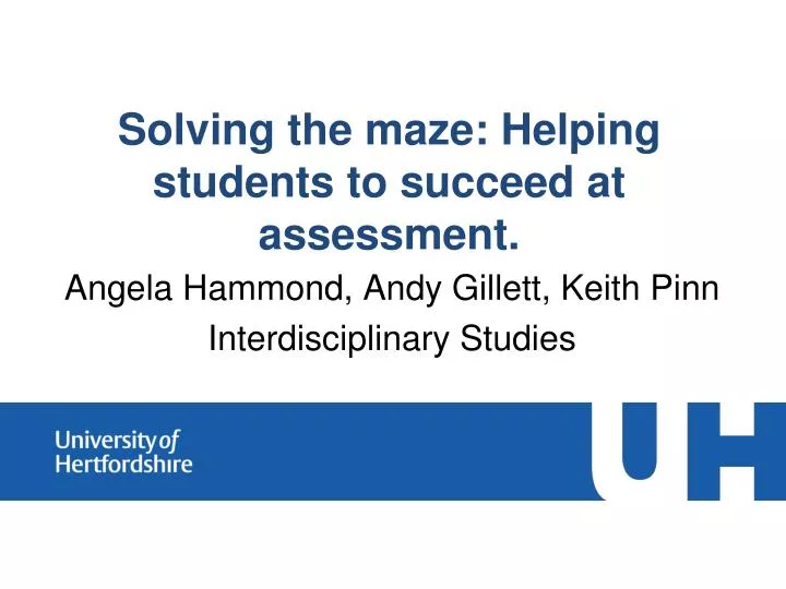 solving the maze helping students to succeed at assessment