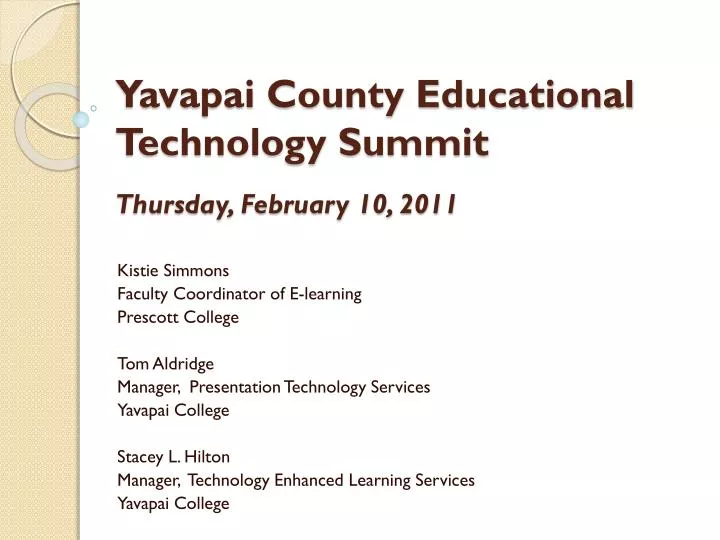 yavapai county educational technology summit thursday february 10 2011