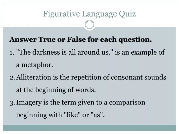 figurative language quiz