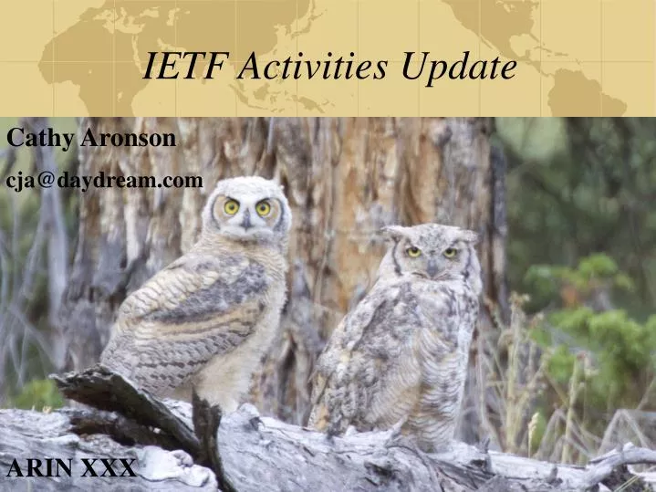 ietf activities update