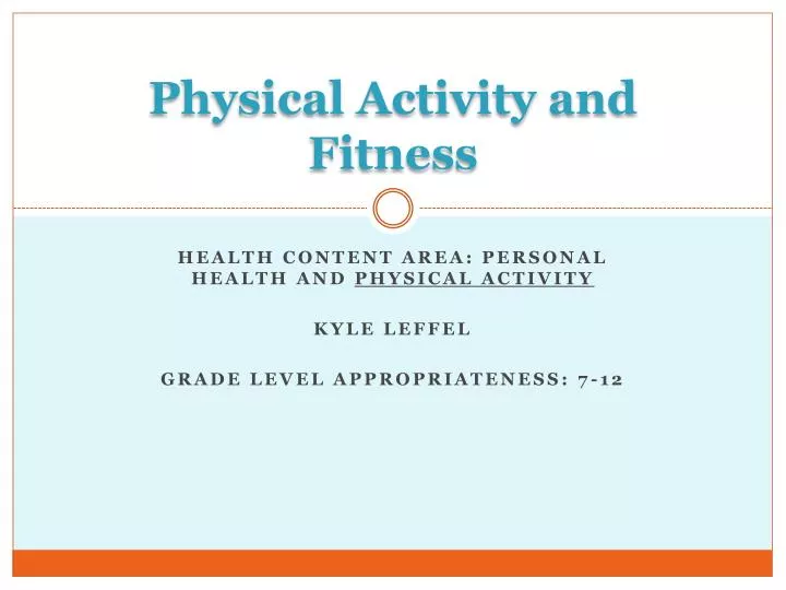 physical activity and fitness