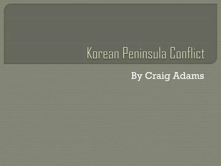 korean peninsula conflict