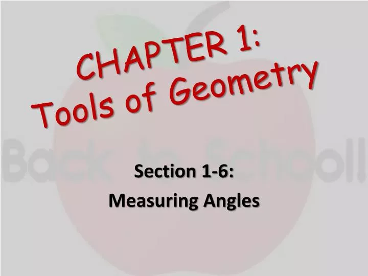 chapter 1 tools of geometry