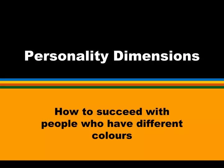 personality dimensions