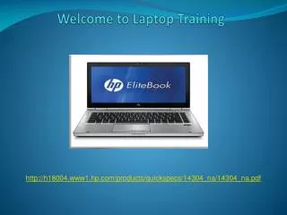 Welcome to Laptop Training