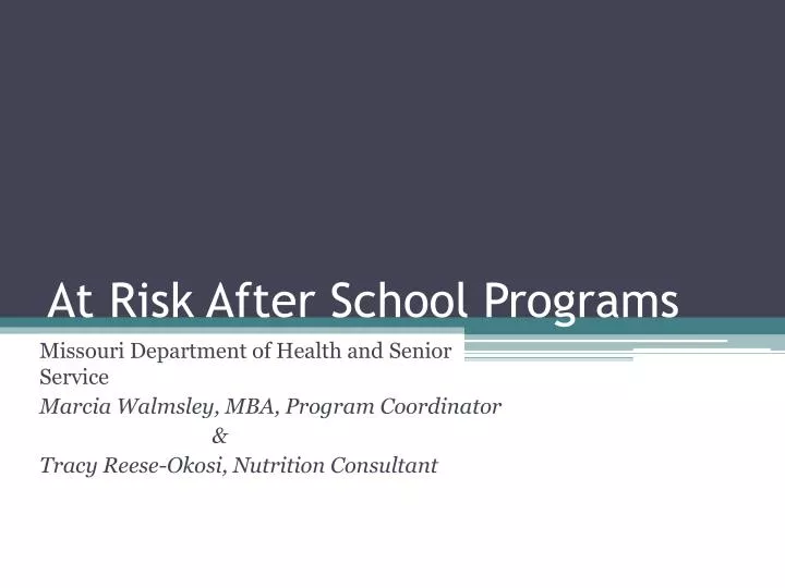 at risk after school programs