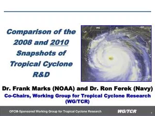 Comparison of the 2008 and 2010 Snapshots of Tropical Cyclone R&amp;D