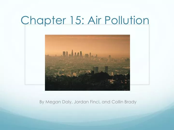 chapter 15 air pollution