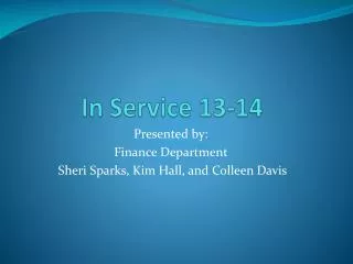 In Service 13-14