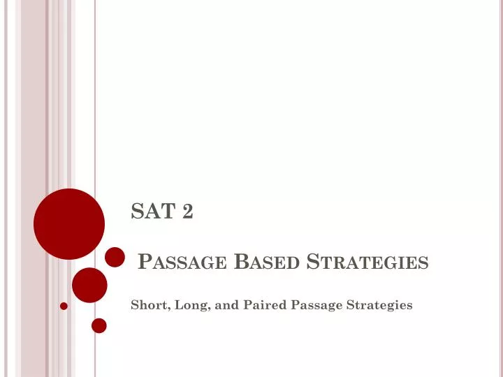 sat 2 passage based strategies