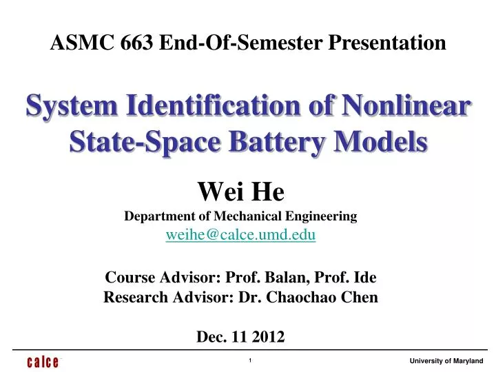 system identification of nonlinear state space battery models