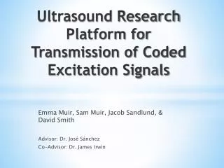 Ultrasound Research Platform for Transmission of Coded Excitation Signals