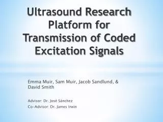 ultrasound research platform for transmission of coded excitation signals