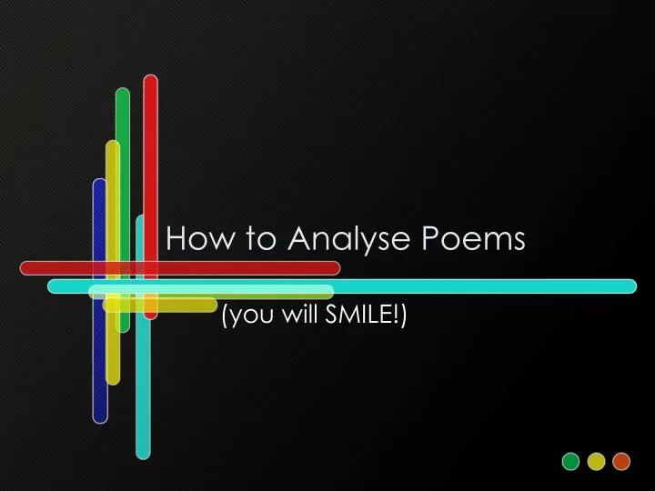 how to analyse poems