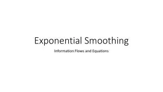 Exponential Smoothing