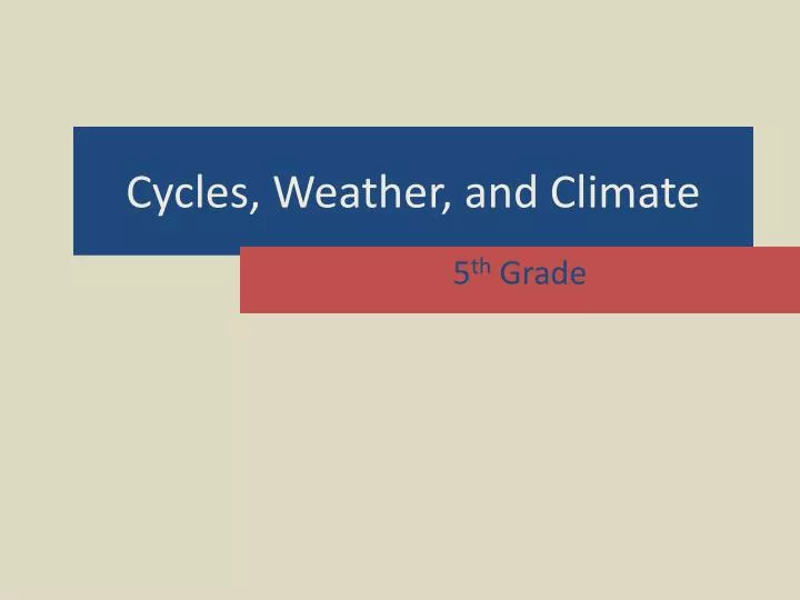 cycles weather and climate