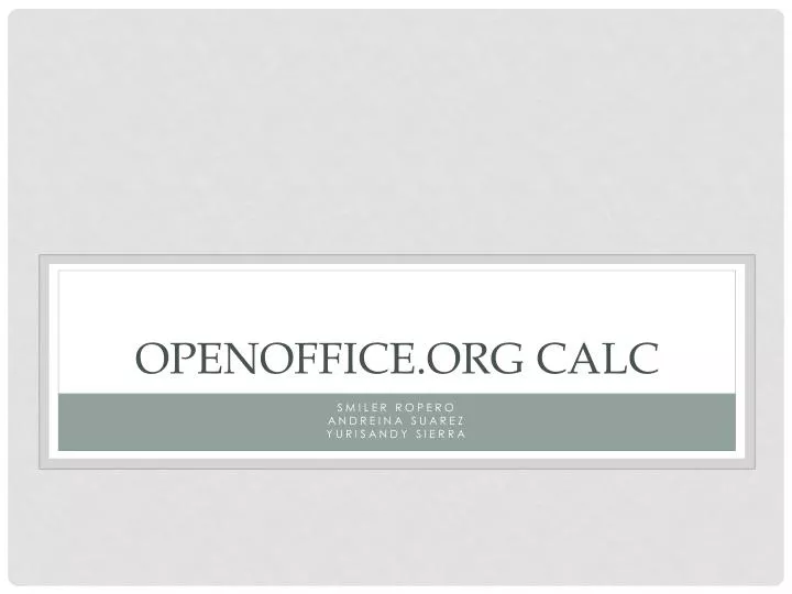 openoffice org calc