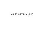 Experimental Design - slide 1
