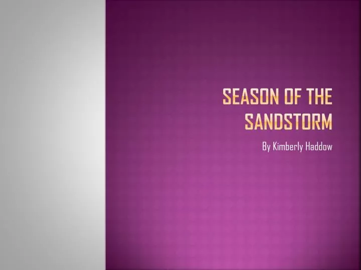 season of the sandstorm