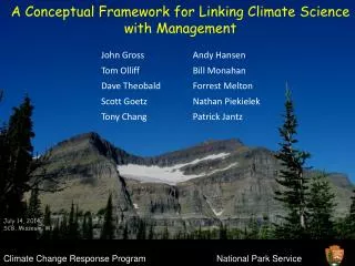 A Conceptual Framework for Linking Climate Science with Management