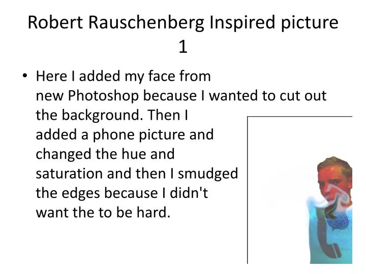 robert rauschenberg inspired picture 1