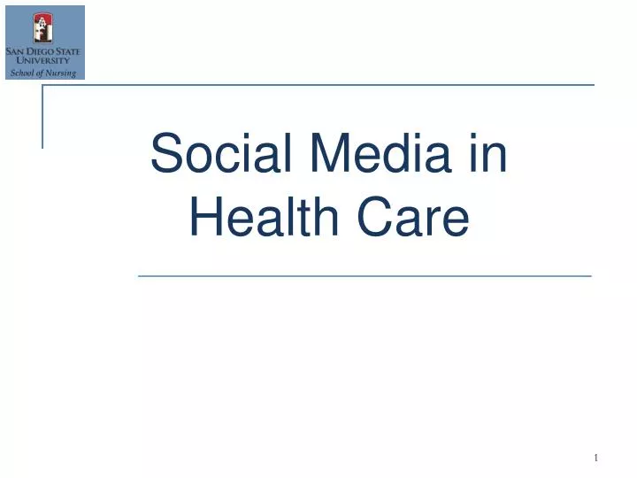 social media in health care