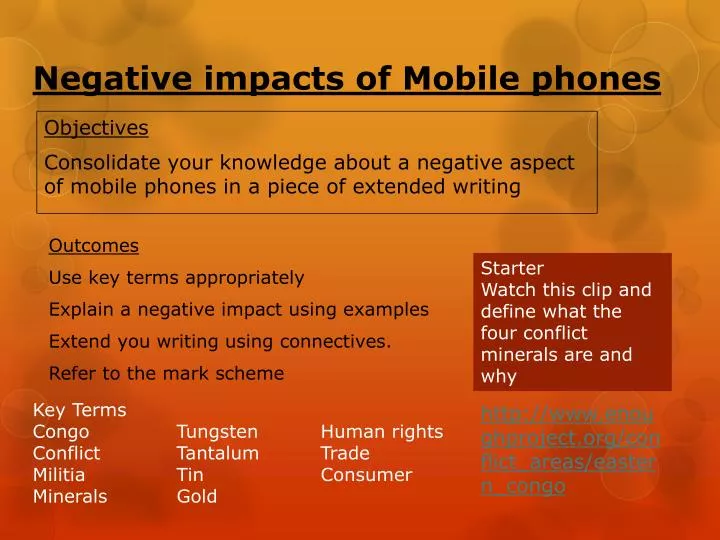 negative impacts of mobile phones