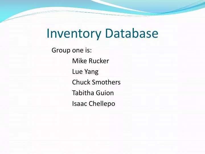 inventory database
