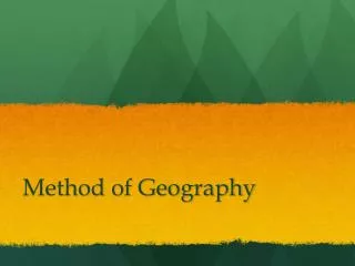 Method of Geography