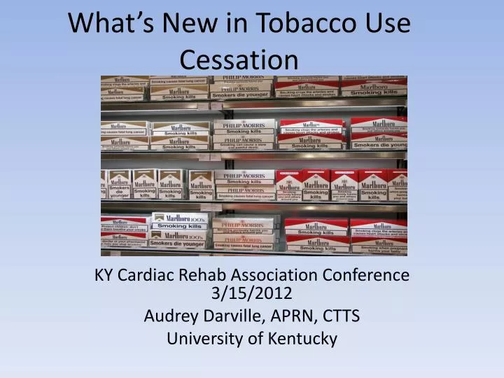 what s new in tobacco use cessation