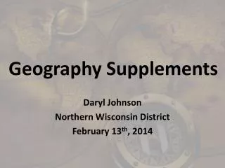 Geography Supplements
