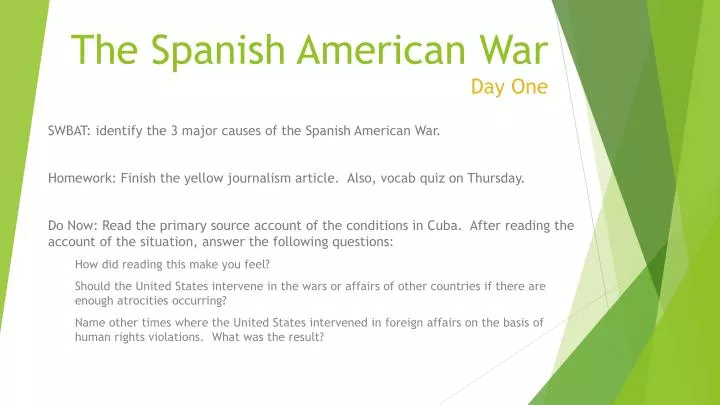 the spanish american war day one