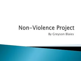 Non-Violence Project