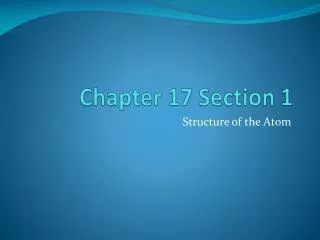 chapter 17 section 1