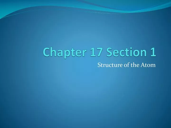 chapter 17 section 1