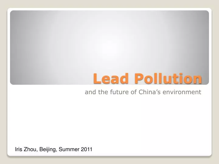 lead pollution